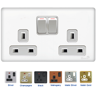 Double 13A socket switch