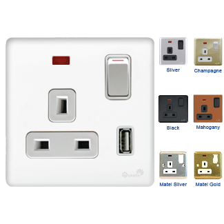 13A socket with USB